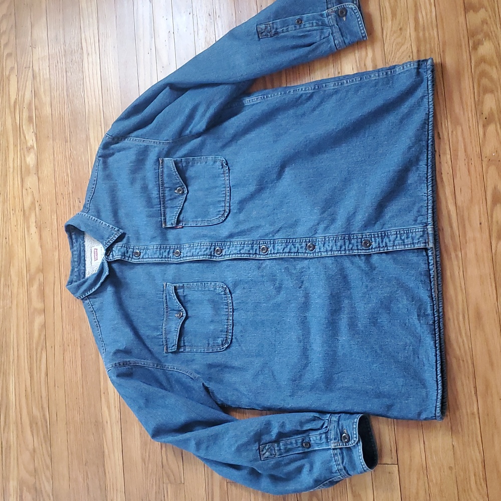 Levis Sherpa Lined White Tag Blue Jeans Jacket Mens Sz Xl - Picture 15 of 15